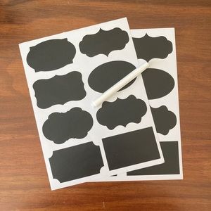 Set of Chalkboard Stickers and Marker